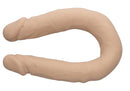 Silicone Studs Bend & Hold Dual Dildo 12 inch Vanilla in a flexible, dual-ended design for customizable positioning.