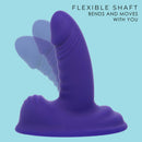 G-Ride Thrill Ride Rechargeable Triple Stimulator Purple showcasing flexible shaft design and multiple stimulation points.