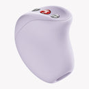 Fun Factory Mea Air Pulse Vibrator Purple viewed from the side, showcasing its sleek design and control buttons.