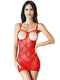 Sexy red couples mini dress lingerie showcasing a textured design, perfect for intimate occasions and romantic settings.