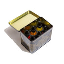 Kama Sutra Oil of Love Collection Set 6 Flavors in decorative tin with six vibrant kissable oils.