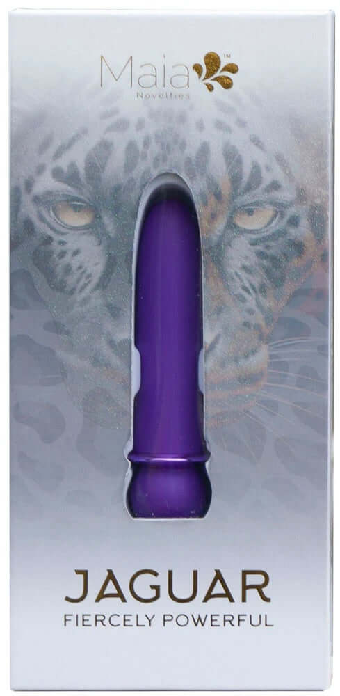 MAIA NOVELTIES JAGUAR Powerful Bullet Vibrator in packaging with jaguar illustration, highlighting elegance and 10-function design