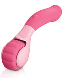 Jimmyjane Evoke Sol-o Vibrating Massage Wheel Pink, a smooth rolling massage tool for relaxing body massage.