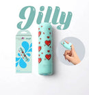 Maia Jilly Bullet Vibrator with Finger Sleeve alongside packaging and finger sleeve demonstration.