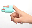 Maia Jilly Bullet Vibrator with Finger Sleeve in a hand demonstrating comfort and versatility.
