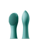 Jimmyjane Focus Pro Sonic Vibrating Massager silicone applicator attachments in teal color.