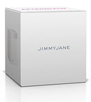 Jimmyjane Natural Massage Oil Candle 4.5 Oz Santal packaging box in white with Jimmyjane branding.