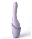 JimmyJane Hello Bang Thrusting Vibrator Lavender in sleek lavender silicone design with modern controls.
