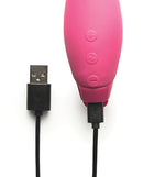 Je Joue Hera Rabbit Vibrator Fuchsia with USB charging cable for easy use and convenience.