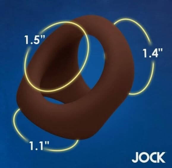 JOCK SILICONE COCK & BLL RING DARK-1