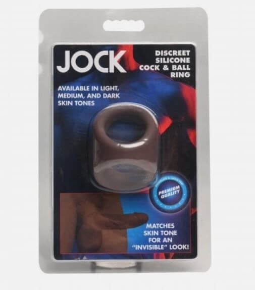 JOCK SILICONE COCK & BLL RING DARK-2