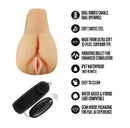 EnLust Jordyn Vibrating Masturbator Pussy & Ass with dual openings and vibrating bullet for enhanced stimulation.