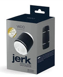 VEDO Jerk Masturbation Sleeve packaging in black, showcasing compact open-ended design for men.