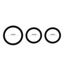 Pretty Love Pocket Pussy 3D Vagina Masturbator White three silicone rings, sizes 50MM and 40MM for enhanced stimulation.