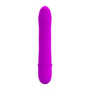 Pretty Love Beck Silicone G-Spot Vibrator Purple - sleek design for intense penetration and precise stimulation.