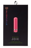 NU Sensuelle Joie Bullet Vibrator Pink in packaging showcasing compact design and 15 vibration patterns.