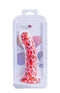 JUCI 7-Inch Silicone Suction Cup Dong with Strawberry Pattern in Packaging