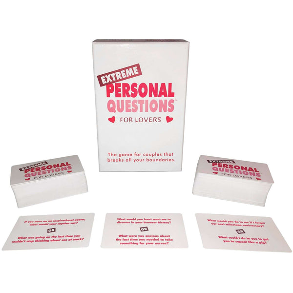 Extreme Personal Questions for Lovers game box with question cards for couples' date night fun.