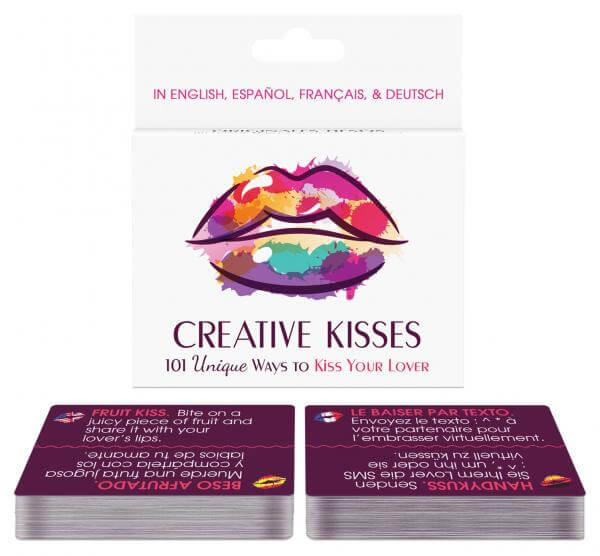 Creative Kisses Couples Card Game - 101 Ways to Kiss Your Lover by Kheper Games box and cards