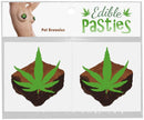 Potleaf Brownie Pasties - edible body pasties shaped like pot brownies for fun and indulgence.