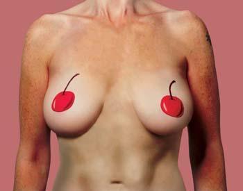 Edible Cherry pasties mockup showcasing playful body art designed for adult party fun and enjoyment.
