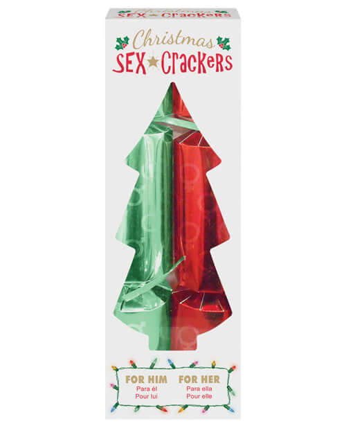 Christmas Sex Crackers For Him and Her Surprise Gifts in festive packaging with green and red colors.