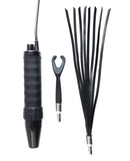 Kinklab Obsidian Intensity Electro Stim Wand Kit components including wand, whip, and attachment tool.