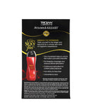 Trojan Arouses and Releases Lubricant 3 Fl Oz packaging showcasing its features and motion-activated formula.