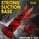 Creature Cock Kraken Spawn Tentacle Silicone Dildo with strong suction base, displaying detailed tentacle design.
