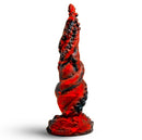 Creature Cock Kraken Spawn Tentacle Silicone Dildo in red with detailed tentacle design and textured shaft.
