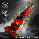 Creature Cock Kraken Spawn Tentacle Silicone Dildo with detailed tentacle design and dimensions displayed.