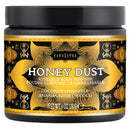 Kama Sutra Honey Dust Body Powder Coconut Pineapple 6 Oz, kissable body powder in a decorative jar.