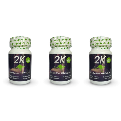Kangaroo 2K Male Enhancements 3 Bottles Pack for increased stamina and performance