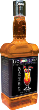 Liquor Lube Sex on the Beach 4 Fl Oz personal lubricant bottle with fruity cocktail design.