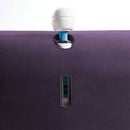 Liberator Axis Magic Wand Toy Mount Velvish Plum with wand mounted for hands-free use, showcasing its supportive design.