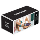 Liberator Axis Magic Wand Toy Mount Velvish Plum product packaging featuring a model demonstrating its use.