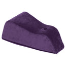 Liberator Wanda Wand Toy Mount Velvish Plum in luxurious purple velvet fabric, ergonomically designed for comfort.