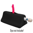 Liberator Tula Toy Mount Black Velvish with toys not included, designed for hands-free pleasure and exploration.
