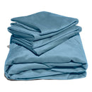 Liberator Fascinator Liquid Velvet King Sheets Teal stacked in a luxurious teal velvet fabric.