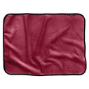 Liberator Fascinator Mini Waterproof Throw Merlot displayed on a flat surface, featuring a rich merlot shade and soft texture.