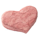 Liberator Heart Wedge Sex Pillow Faux Fur Rose in soft pink color, heart-shaped for enhanced comfort and intimacy.
