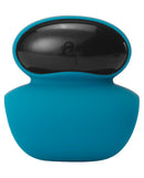 Lamourose Black Diamonds Leo Male Vibrator Teal Black on a white background, showcasing its unique design and color.