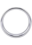 Doc Johnson Rock Solid Brushed Alloy Cock Ring Large with a sleek and seamless metal finish.