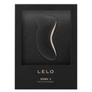 LELO Sona 2 Sonic Clitoral Massager Black in elegant packaging showcasing its sleek design and refined features.