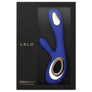 Lelo Soraya Wave Rabbit Vibrator Midnight Blue displayed in elegant packaging for luxurious pleasure.