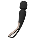 Lelo Smart Wand 2 Medium Wand Massager Black showcases a sleek, handheld design for relaxation and pleasure.