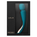 Lelo Smart Wand 2 Medium Massager Ocean Blue in its packaging, designed for versatile relaxation and play.