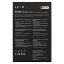 Lelo Enigma Double Sonic A-Spot Vibrator Black packaging showcasing features and technology for pleasure.
