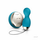 Lelo Hula Beads Rotating Remote Vibrator Ocean Blue with rotating bead and wireless remote for added pleasure.