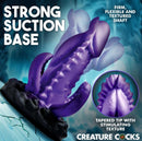 Creature Cocks Leviathan Silicone Dildo with strong suction base and textured shaft for enhanced pleasure.